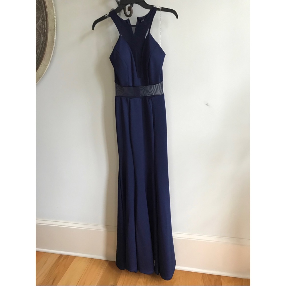 As U Wish Navy Mesh Dress